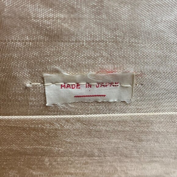 Vintage Flower Embellished Lined Straw Handbag Purse - Picture 8 of 8